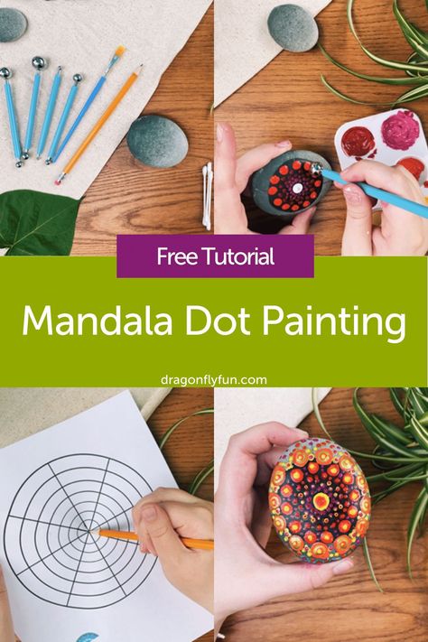 Rock Painting Templates Free Printable, Dot Painting Tutorial For Beginners, Dot Mandala Tutorial Step By Step, Step By Step Rock Painting For Beginners, Dot Painting Patterns For Beginners Easy, Beginner Mandala Dot Painting, Dot Painting Patterns For Beginners Free, Easy Dot Painting For Beginners, Dot Art Painting Patterns Easy