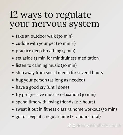 The nervous system is something we often forget to show some love and care to. But maintaining a healthy nervous system is a foundational way to cultivate full mind-body health and homeostasis! #nervoussystemregulation #health #healingjourney #havahholistichealth #holistichealing #rest #healthylifestyle #heal #holistichealth #holistic Healthy Nervous System, Heal The Nervous System, Healing The Nervous System, Healing Nervous System, How To Heal Your Nervous System, Heal Nervous System, Inner Work, Calming Music, Love And Care