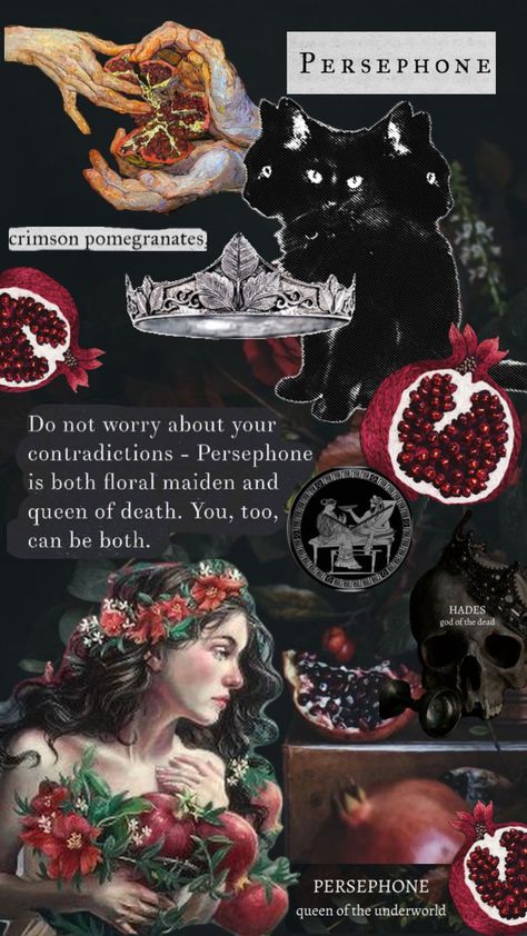 Persephone’s Garden #persephone #persephoneaesthetic #greekmythgology #hadesandpersephone Persephone Greek Mythology, Hades Aesthetic, Persephone Greek Goddess, Persephone Goddess, Goddess Magick, Greek Mythology Gods, Greek Gods And Goddesses, Greek Mythology Art, Lore Olympus