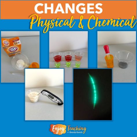 Chemical And Physical Changes Experiment, Chemical Changes Experiments, Physical Changes Activities, Chemical Changes Activities, Types Of Mixtures, Chemical Change, Physical Science Activities, Conservation Of Mass, Chemical And Physical Changes