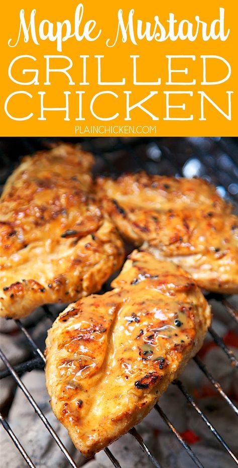 Maple Dijon Chicken, Maple Mustard Chicken, Chicken Marinate, Maple Chicken, Maple Mustard, Mustard Chicken, Healthy Grilling, Chicken Main Dishes, Grilled Chicken Recipes