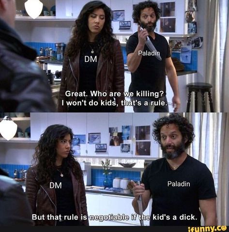 Brooklyn Nine Nine Funny, D D Funny, Brooklyn 9 9, Dungeons And Dragons Memes, Dragon Memes, Dnd Funny, Percy Jackson Funny, Brooklyn Nine Nine, Percy Jackson Fandom