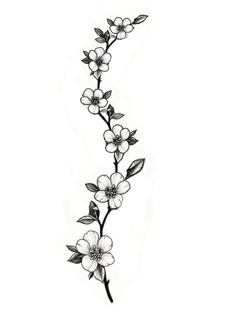 Flowers On A Vine Tattoo, Vines With Flowers Drawing, Flower Vine Tattoos For Women, Vine With Flowers Tattoo, Flower Vine Drawing, Floral Vine Tattoos, Vine Spine Tattoo, Flower Cover Up Tattoo, Flower Cover Up Tattoos