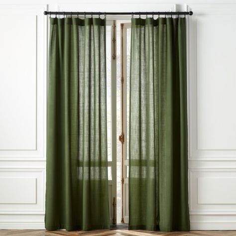 Midcentury Curtains, Black Curtain Rod, Modern Curtain Rods, Black Curtain Rods, Curtain Rings With Clips, Types Of Curtains, Green Curtains, Curtain Hardware, Drapery Rods