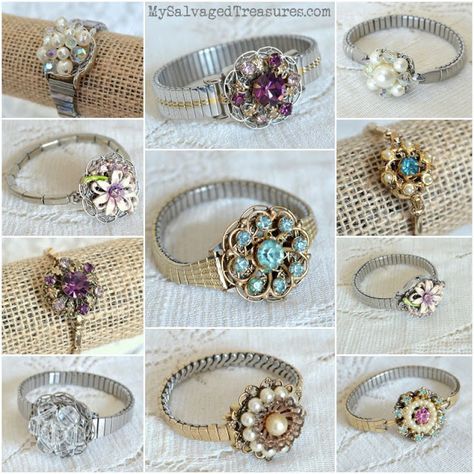 Upcycle Jewelry, Old Jewelry Crafts, Vintage Jewelry Ideas, Vintage Jewelry Repurposed, Vintage Assemblage, Junk Jewelry, Vintage Jewelry Crafts, Vintage Jewelry Art, Repurposed Jewelry