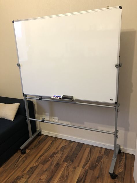 White Board In Bedroom, White Board Aesthetic, Big White Board, Rolling Whiteboard, Whiteboard Stand, Dance Nation, Kids Furniture Design, Studio Apartment Living, Study Desk Decor