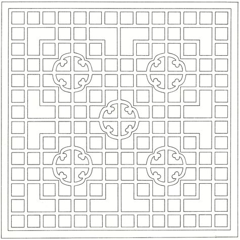 Pattern Chinese Lattice, Chinese Interior Design, Asian Cards, Chinese Chippendale, Chinese Pattern, Chinese Decor, Stencil Printing, Geometric Pattern Design, Patterns Design