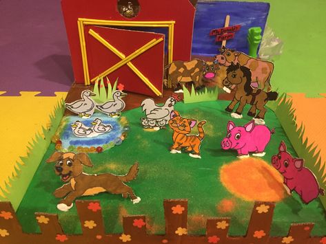 Farm animals model for preschool Farm Animal Themed Activities For Preschool, Farm Animal Art, School Art Activities, Animal Worksheets, Theme Activities, Farm Projects, Activities For Girls, Project Work, Farm Crafts