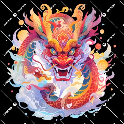 Chinese Dragon Drawing Sketches, Chinese Graphic Design, Chinese Dragon Illustration, Dragon Digital Art, Cartoon Png Transparent, Chinese Dragon Drawing, Chinese Dragon Art, Chinese Graphic, Vector Illustration Character