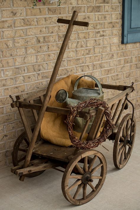 Dog cart...So wish I had one of these. I love my mums one...though saying that I have no idea where I would put it Wagon Garden, Goat Cart, I Love My Mum, Wood Wagon, Vintage Cart, Dog Cart, Wooden Cart, Wagon Wheels, Wheelbarrows