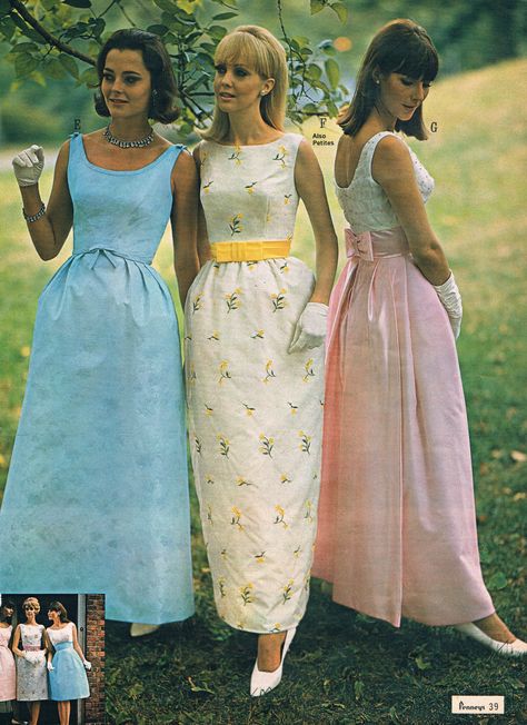 Penneys catalog 60s 1960s Evening Dress, 1960s Dresses Formal, 1960s Prom Dress, 60s Fashion Women, 1960s Party, 60s Fashion Dresses, 1960s Dresses, Silver Cocktail Dress, 1980s Style