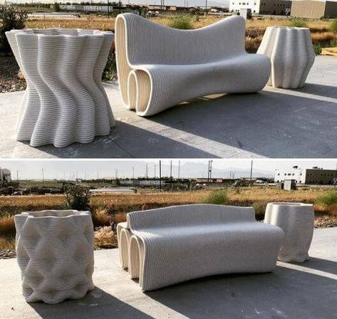 How To Buy 3d Printed House? Complete Guide 3d Print Furniture, Concrete Outdoor Furniture, 3d Printed Building, 3d Printed Furniture, 3d Printed House, Printed Concrete, Drukarka 3d, 3d Printing Diy, Concrete Furniture