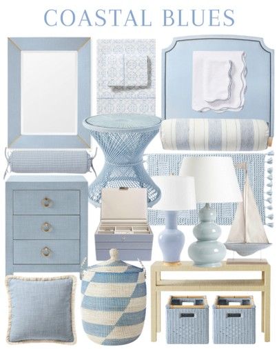 Southern Coastal Decor, Grand Millennial Decor, Grand Millennial Style, Coastal Decorating Living Room, Blue Lamp, Beachy Decor, Coastal Grandma, Southern Home, Coastal Blue