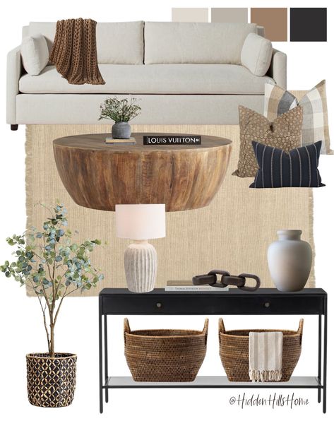 Marin Sofa, Moody Neutrals, West Elm Living Room, Mood Board Living Room, Organic Living Room, Target Inspired Home Decor, Organic Modern Decor Living Room, Natural Living Room, Air Bnb