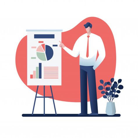 Businessman at a presentation  business ... | Premium Vector #Freepik #vector #business #people #character #cartoon Copy Examples, People Character, Vector Characters, Business Cartoons, Website Images, Character Cartoon, Website Illustration, Education Design, Consulting Services