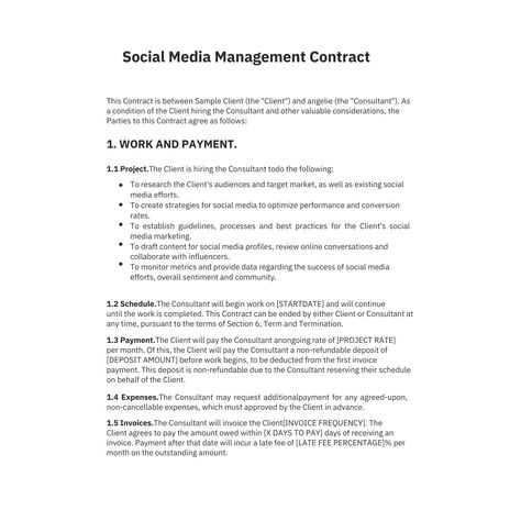 #Social_Media_Contract_Template #Social_Media_Freelance_Pricing #Social_Media_Manager_Contract_Template #Social_Media_Marketing_Contract Social Media Contract Template, Social Media Marketing Contract, Social Media Manager Contract Template, Influencer Contract Template, Social Media Management Contract, Social Media Packages Pricing, Social Media Contract, Social Media Manager Contract, Influencer Management