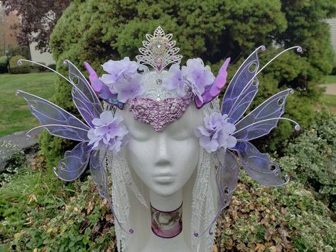 Diy Fairy Crown Headpieces, Faerie Headpiece, Fairy Head Piece, Spring Fairy Costume, Fairy Headpiece Diy, Costume Headpieces, Torrington Connecticut, Shells And Pearls, Fairy Headpiece