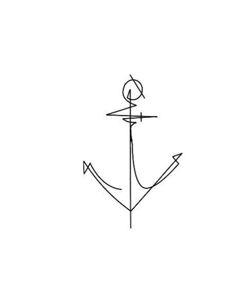 Anchor2 Hand-drawn stick figure anchor with geometric lines and shapes, symbolizing stability and strength on a white background. | Sky Rye Design Anchor Line Tattoo, Nautical Line Tattoo, Anchor Line Art, Anchor Outline Tattoo, Anchor Sketch, Navy Tattoos, Sailboat Tattoo, Fine Line Tattoo Ideas, Symmetrical Tattoo