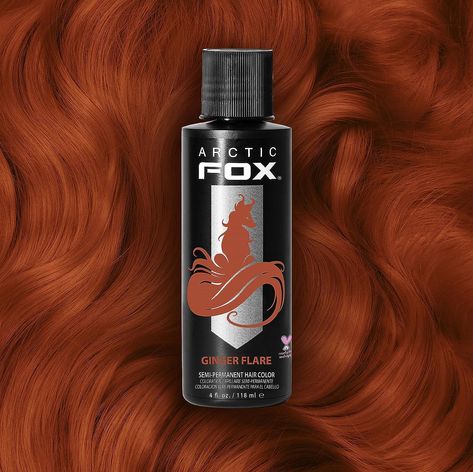 Get vibrant with ARCTIC FOX's vegan & cruelty-free Ginger Flare hair color. Transform your locks with fiery charm! 🔥 #HairGoals Fox Hair Dye, Arctic Fox Hair Dye, Good Dye Young, Hair Color Brands, Arctic Fox Hair Color, Semi Permanent Hair Color, Vegan Hair, Sally Beauty, Arctic Fox