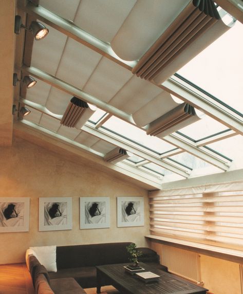 Attic Cover Ceilings, Tiny House Skylight, Ceiling Blinds, Skylight Covering, Skylight Shade, Sun Sails, Skylight Kitchen, Skylight Blinds, Modern Blinds