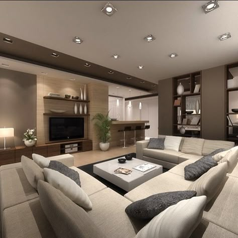 Family Room Long Couch Living Room, Big Cozy Living Room, Cozy Luxury Living Room, Living Room Ideas India, Living Room Designs Apartment, Living Room Decor Large, Big Living Room, Classy Living Room, Sala Grande