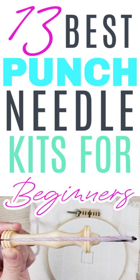 Learn how to do punch needle with one of these awesome all in one kits!  Everything you need to complete a punch needle project including supplies, fabric, yarn or floss, and a pattern.  These kits are top quality and perfect for beginners! #punchneedle #punchneedlekits Needle Punch Embroidery, Embroidery Pen, Punch Needle Projects, Punch Needle Art, Embroidery Punch Needle, Punch Needle Ideas, Punch Embroidery, Needle Punching, Punch Needling