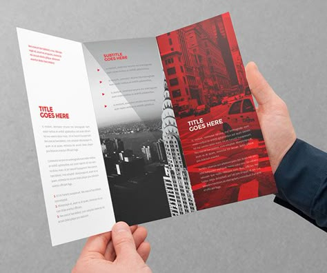 Minimal-Modern-Red-Trifold-3 Brochure Design Ideas, Brochure Design Layouts, Brochure Design Creative, Advertising Creative, Brochure Design Layout, Brochure Inspiration, Trifold Brochure Design, Creative Design Agency, Brochure Ideas