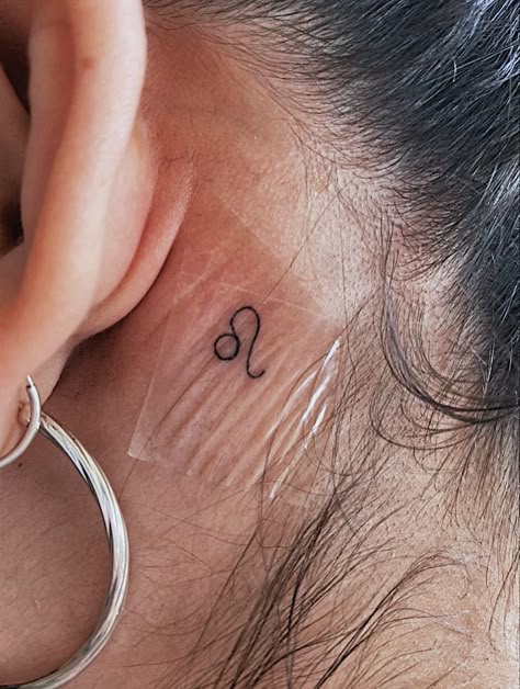 Lion Tattoo Behind Ear, Behind The Ear Leo Tattoo, Leo Tattoo Matching, Leo Symbol Behind Ear, Leo Tattoo Behind The Ear, Leo Sign Tattoo Behind Ear, Leo Tattoo Hand, Leo Ear Tattoo, Leo Behind Ear Tattoo