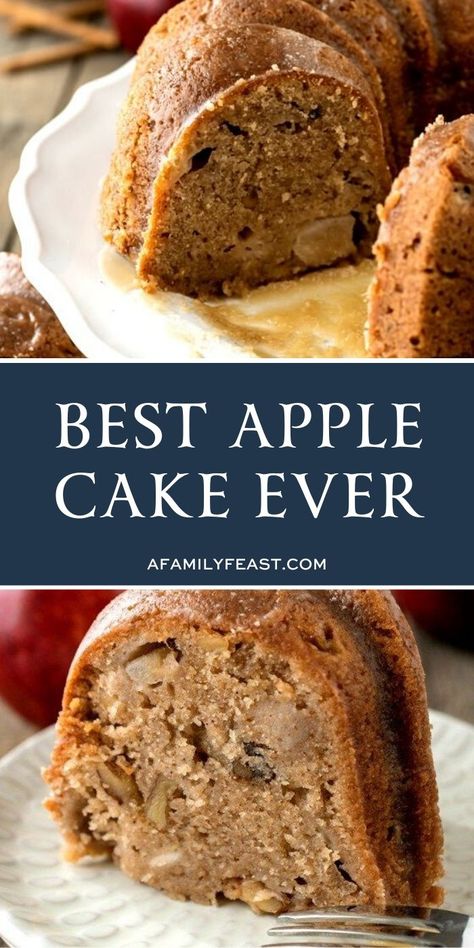 This Best Apple Cake Ever is super moist and delicious with the perfect amount of sweetness and spice! #cake #apples #dessert Best Apple Cake, Apple Bundt Cake Recipes, Apple Cake Recipe Easy, Easter Food Appetizers, Apple Bundt Cake, Apple Cake Recipe, Fresh Apple Cake, Apple Recipes Easy, Dessert Simple