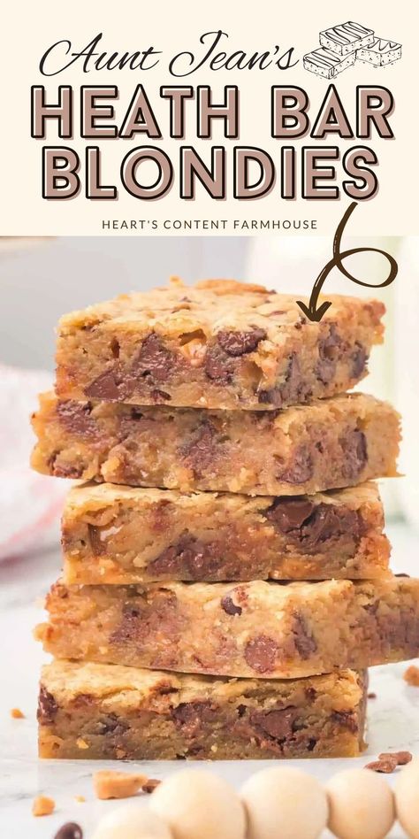 Heath Bar Cookie Bars, Dessert Recipes With Heath Bar, Heath Blondies Recipe, Heath Cookie Bars, Heath Bar Candy, Heath Bar Recipes Toffee, Cookie Recipes With Heath Chips, Dessert Recipes Heath Bar, Heath Bars Recipes Toffee