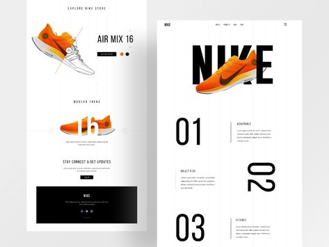 Nike Website Design Concept by Turja Sen Das Partho on Dribbble Fashion Website Design, Nike Web, Nike Website, Sports Website, Portfolio Design Layout, Ui Design Website, Website Design Layout, Branding Website Design, Website Layout