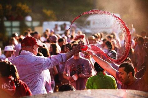 Batalla del Vino de Haro Types Of Red Wine, Rioja Wine, Italy Wine, Spanish Wine, Festivals Around The World, Spain Holidays, Northern Spain, Country Scenes, Wine Festival