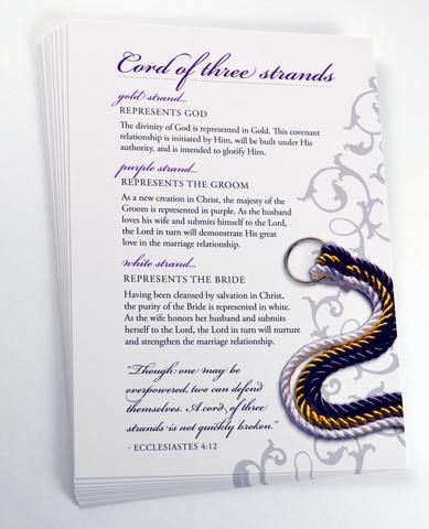 God's Knot - Cord of Three Strands and Christian Wedding Resources New Creation In Christ, Church Wedding Flowers, Cord Of Three Strands, Christian Wedding, Marriage Relationship, Wedding Event Planning, Wedding Vows, Wedding Programs, Pack Of Cards