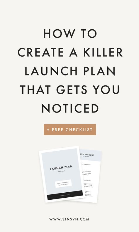 How to Create a Launch Plan That Gets You Noticed - Station Seven Launch Plan, Launch Strategy, Course Launch, Business Launch, Free Checklist, Blog Logo, Business Plan Template, Business Intelligence, Social Media Branding