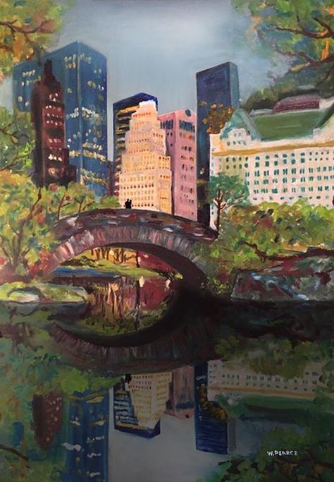 Gapstow Bridge Central Park A kiss wall art art print | Etsy Nyc Landscape, Portrait Home Decor, Women Watercolor, New York City Central Park, New York Painting, City Sunset, Bridge Art, Retro Posters, Photography Interior