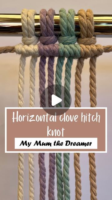 Macrame Cord Storage, Clove Hitch Knot, Hitch Knot, Overhand Knot, Small Macrame, Knots Tutorial, Cord Storage, Macrame Knot, Macrame Patterns Tutorials