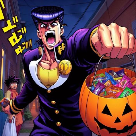 Jjba Aesthetic Icon, Halloween Jojo's Bizarre Adventure, Jojo Halloween Icons, Jjba Halloween Pfp, Jjba Halloween, Jojos Bizzare Adventure Pfp, Josuke Pfp, Jojo's Bizarre Adventure Pfp, Jojo Halloween