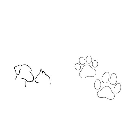 Dog Paw Outline, Paw Print Outline, Dog Zodiac, Paw Drawing, Geniale Tattoos, Cat Paw Print, Zodiac Tattoo, Macrame Design, Minimal Tattoo