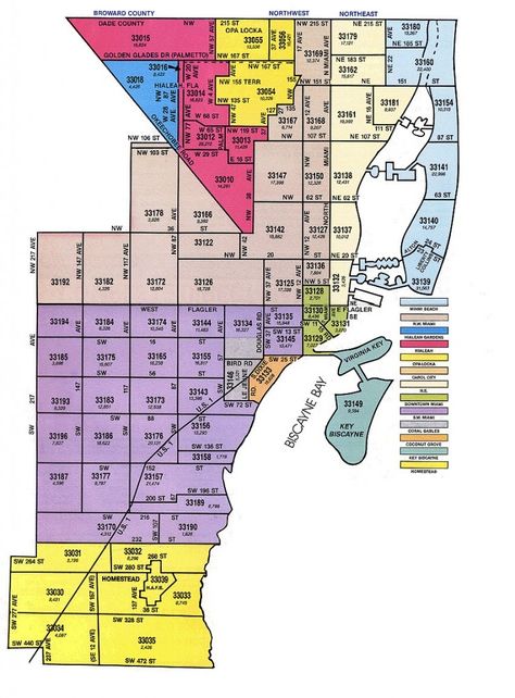 Miami-Dade Zip Code Map Design District Miami, Miami Map, Zip Code Map, Long Beach Ny, Delray Beach Florida, Zip Codes, South Miami, Map Of Florida, Miami Dade County