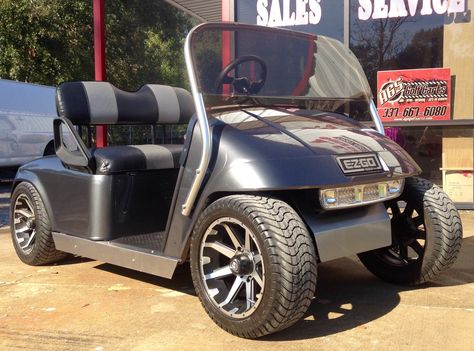 Lowered Golf Cart, Golf Cart Bodies, Lifted Golf Carts, Golf Cart Ideas, Custom Golf Cart, Yard Tractors, Golf Buggy, Custom Golf Carts, Overland Trailer