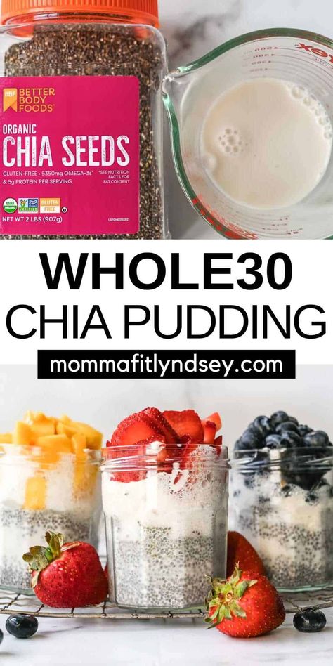 Protein Packed Chia Pudding, Whole30 Chia Pudding, Whole30 Chia Seed Pudding, Chia Seed Pudding Whole 30, Single Serve Chia Pudding, Whole 30 Chia Pudding, Paleo Chia Seed Recipes, Whole 30 Chia Seed Pudding, Chia Pudding Coconut Milk