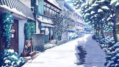 Snow Anime Background, Anime Christmas Background, Anime Winter Background, Winter Anime Aesthetic, Visual Novel Background, Snowy Street, Gacha Background, Castle Background, Episode Interactive Backgrounds