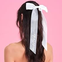 Bachelorette Gifts For Bride, Bachelorette Party Hair, Bachelorette Party Accessories, Organza Bridal, Embroidered Hair Bows, Gifts For Bride, Organza Bow, Embroidered Bow, Bridesmaid Favors