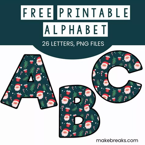 Free Printable Alphabet Letters A-z, Christmas Alphabet Letters Printable, Free Printable Letter Templates, Letters To Print, Fiesta Christmas, Valentine Bulletin Boards, Printable Letter Templates, Free Printable Alphabet, Printable Lined Paper