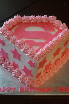 Hannah's supergirl cake | Superhero birthday | Pinterest ... Super Girl Cake, Supergirl Cakes, Cake Superhero, Birthday Pinterest, Superhero Girls Birthday, Specialty Desserts, Supergirl Birthday, Superman Birthday Party, Disney Frozen Cake