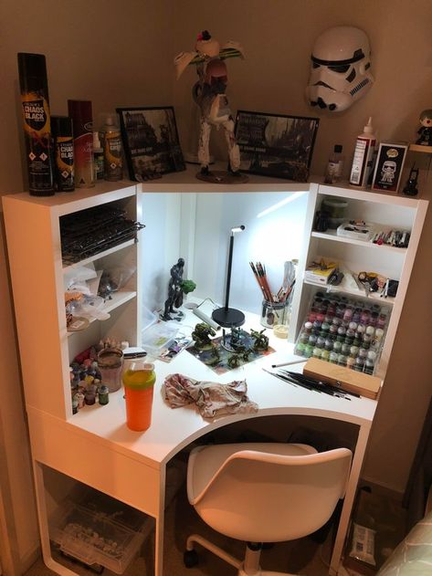 Warhammer Room, Warhammer Painting Station, Warhammer Hobby Desk, Hobby Desk, Smart Auto, Hobby Room, Vanity Mirror, Liquor Cabinet, Desk