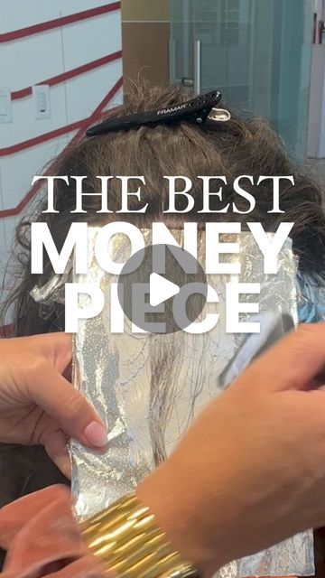 Dye Money Pieces, How To Dye Money Pieces At Home Hair, Grey Blending Money Piece, Tip Out Highlights, Balayage Hair Brunette With Blonde Money Piece, Lowlights For Platinum Blondes, Money Piece Foil Pattern, Partial Foil With Money Piece, Money Piece Hair Balayage