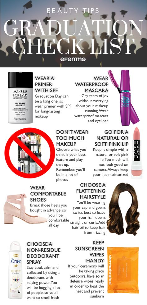 Beauty Tips: A Graduation Checklist for Your Beauty Needs! #graduationday #graduation #checklist #howto #makeup #beauty #diy #makeup #tutorial #skincare #fashion #outfit #style #hair #graduationoutfit #graduationhair #graduationnails Senior Makeup Ideas High Schools, Graduation List Things To Do, College Graduation Checklist, Senior Graduation Dress High Schools, Graduation Day Hairstyles, Uni Graduation Dress, Grwm Graduation, Graduation Makeup Ideas High Schools, Graduation Day Outfit Ideas