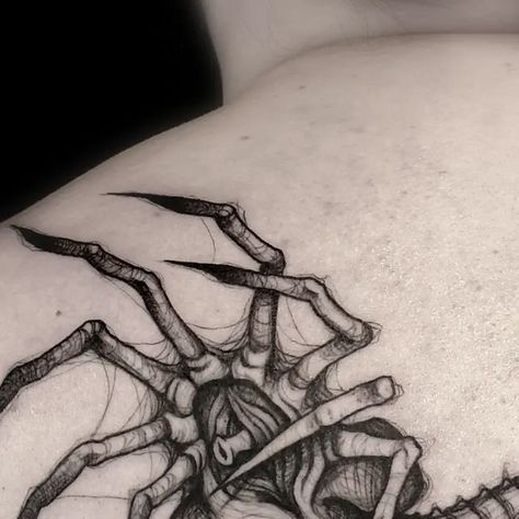 Face Hugger Tattoo, Facehugger Tattoo, Xenomorph Tattoo, Alien Facehugger, Face Hugger, Alien Face, Alien Tattoo, Aliens Movie, The Bad