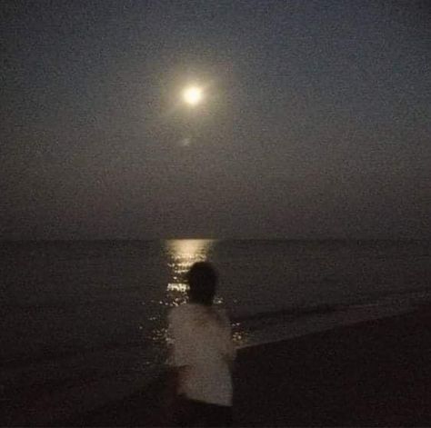 The Beach At Night, Beach At Night, Silver Lining, The Moon, The Beach, Moon, Silver